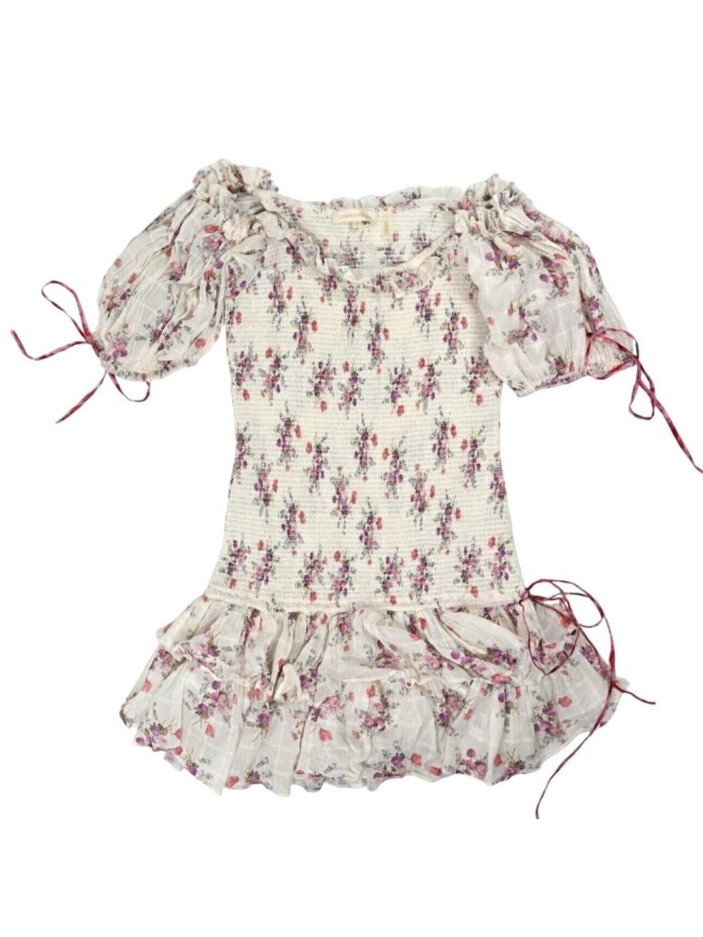 LoveShackFancy x Aerin Violet Dress in Floral